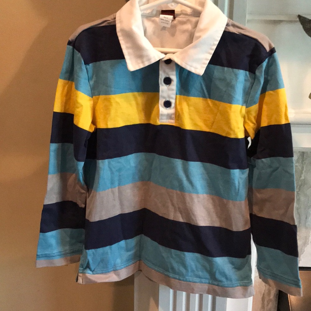 Tea Collection boy’s rugby stripe shirt size 6